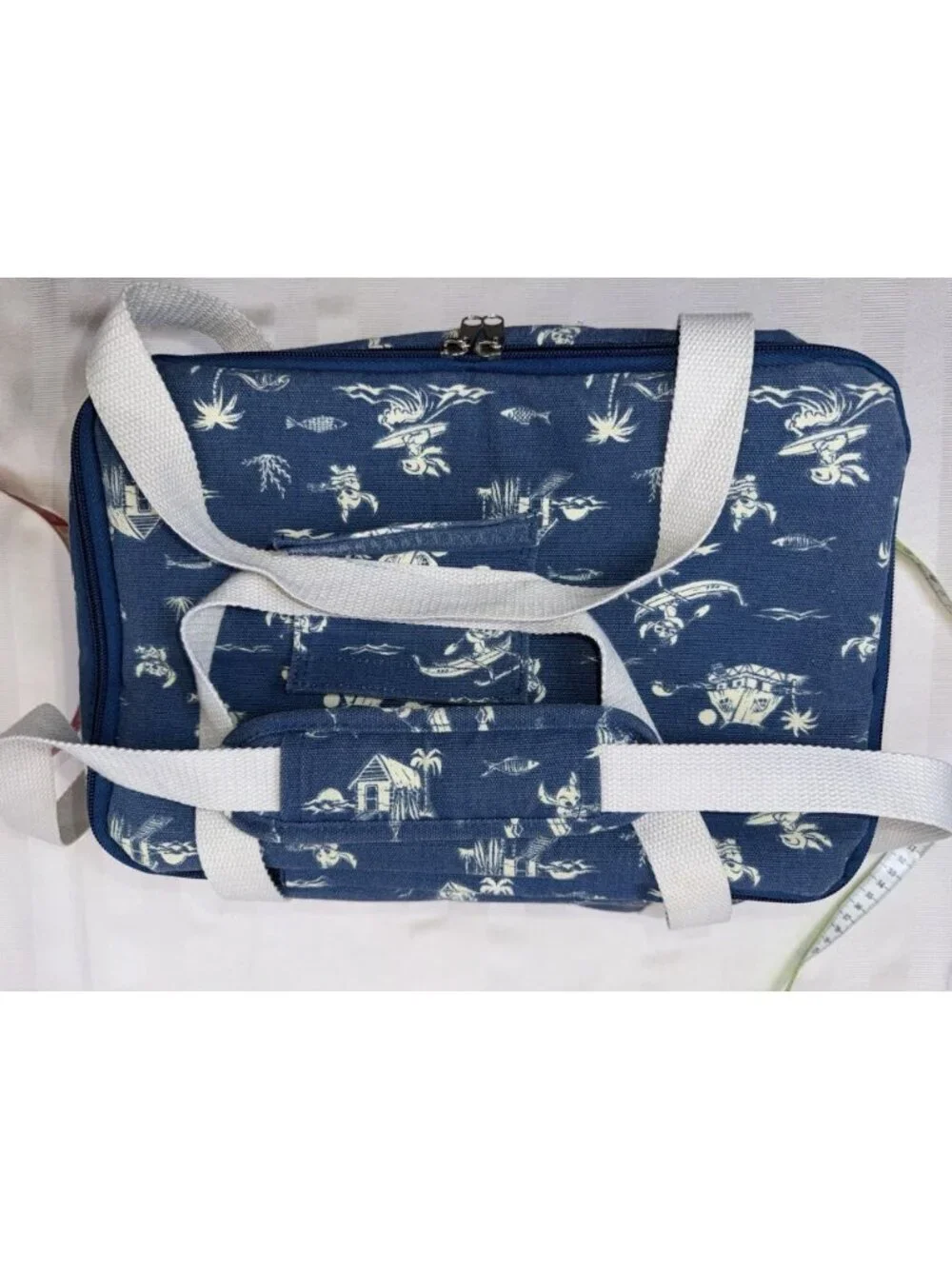 Disney Parks STITCH Blue Soft Side Beach Bag Cooler Picnic Tote Shoulder Strap